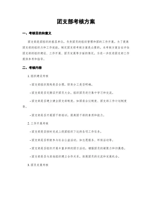 团支部考核方案