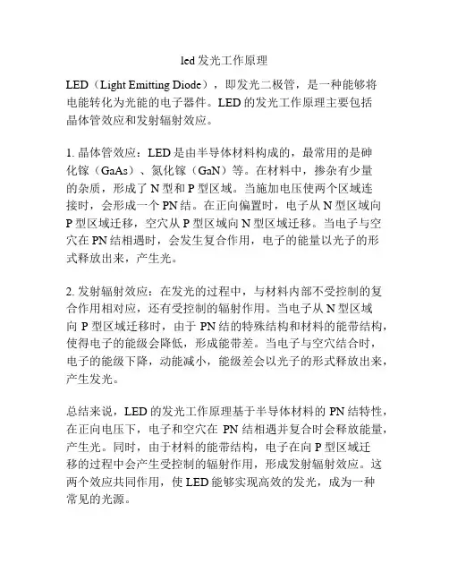 led发光工作原理