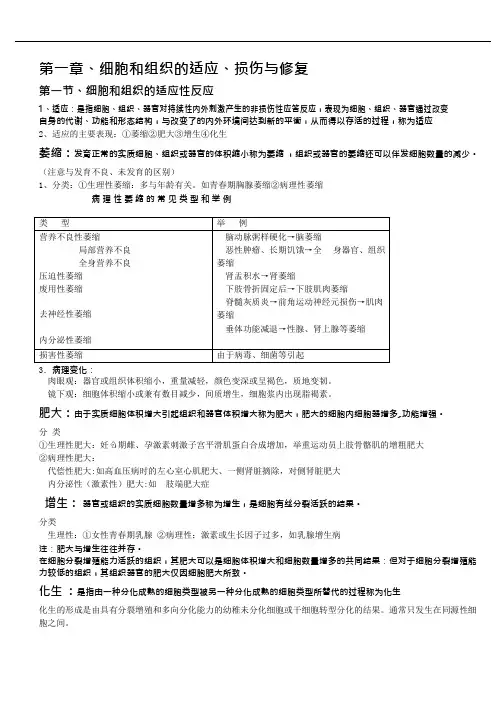 (完整版)病理学知识点归纳