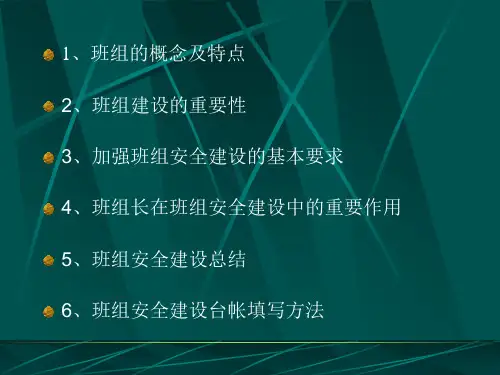 班组安全建设培训PPT35页PPT