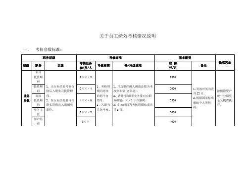 关于员工绩效考核情况说明