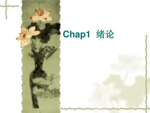 §1Chap1 绪论