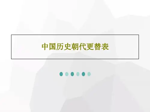中国历史朝代更替表共29页