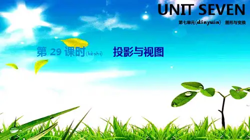 中考数学总复习 第七单元 图形的变换 第29课时 投影与视图课件数学课件