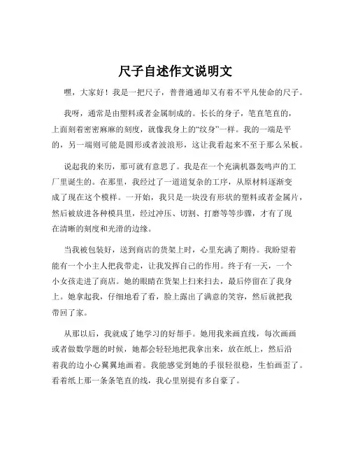 尺子自述作文说明文