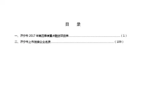 济宁新旧动能转换重大项目表-济宁金融工作办公室