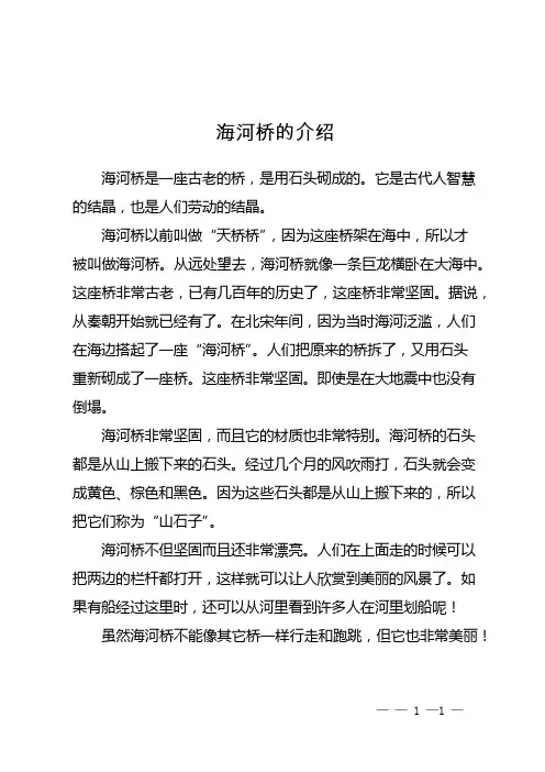 海河桥的介绍