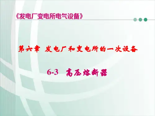 第六章63高压熔断器
