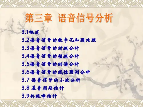 语音信号分析