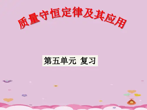 质量守恒定律及其应用单元复习PPT课件 人教版