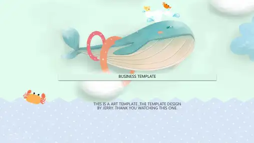 卡通海洋风PPT模板童年海水蓝色海底世界教育宣传动态幻灯片 (2)