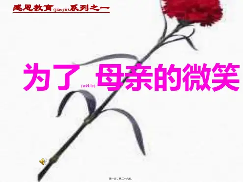 主题班会课件为了母亲的微笑主题班会