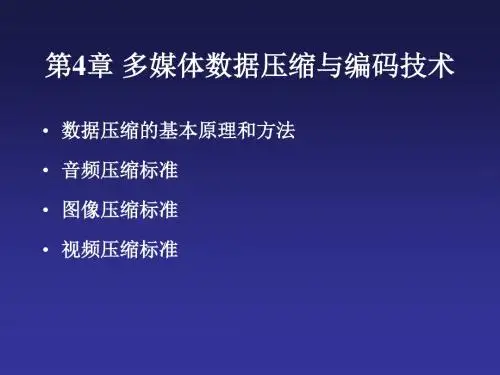第4章多媒体数据压缩与编码技术