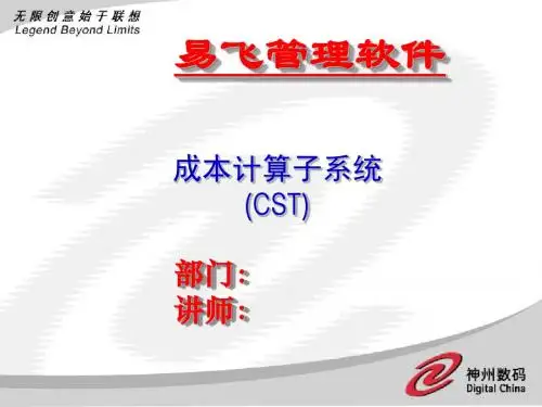 易飞管理系统-成本计算子系统