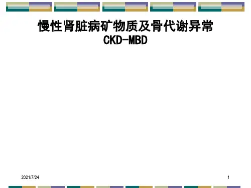 慢性肾脏病矿物质及骨代谢异常CKD-MBD的规范治疗PPT课件