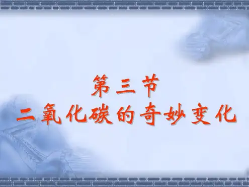 化学:2.3《奇妙的二氧化碳》课件4(沪教版九年级)