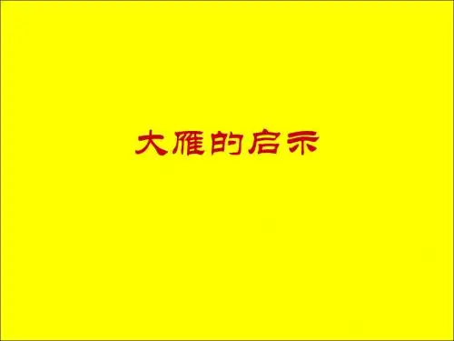 大雁的启示