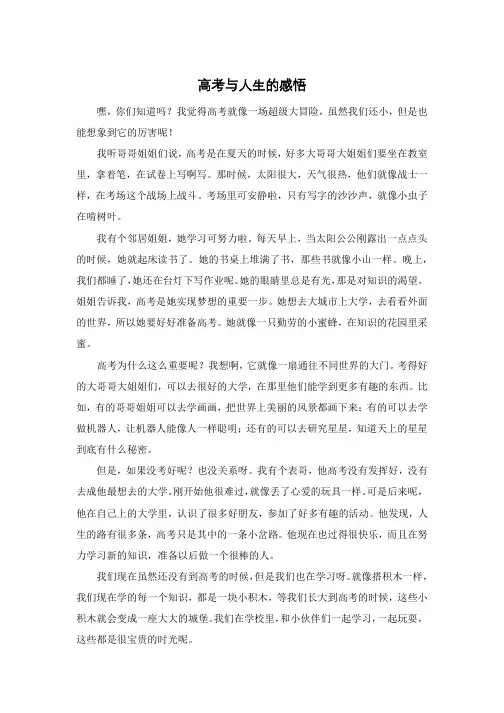 高考与人生的感悟