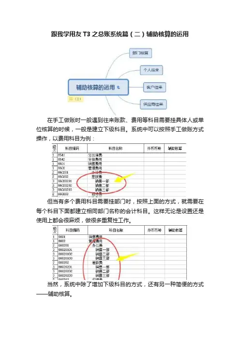 跟我学用友T3之总账系统篇（二）辅助核算的运用