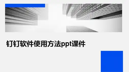 2024版钉钉软件使用方法ppt课件