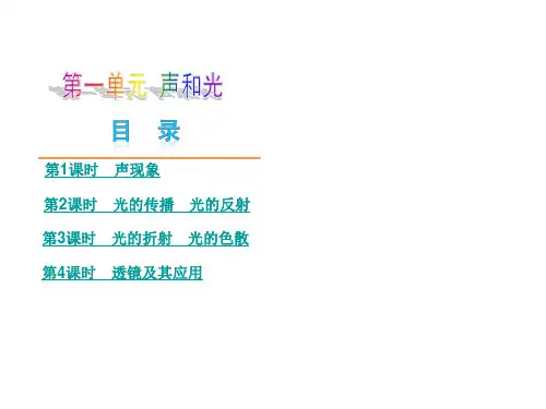 中考物理复习方案课件(沪科版)1~2单元
