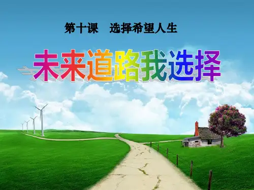 《未来道路我选择》选择希望人生2精品 课件 