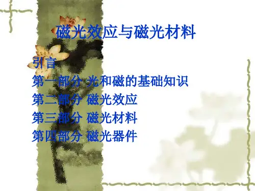 磁光效应与磁光材料