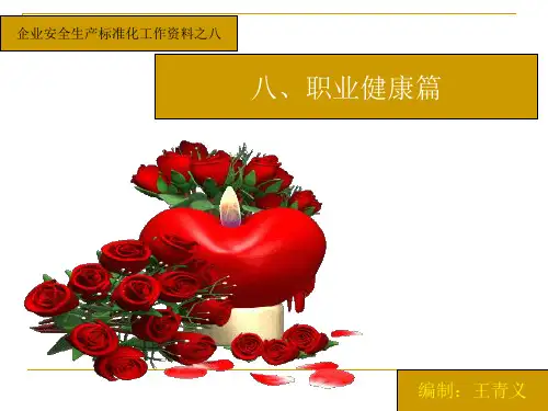 企业安全生产标准化工作资料之八职业健康PPT课件