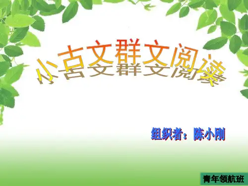 小古文  群文阅读