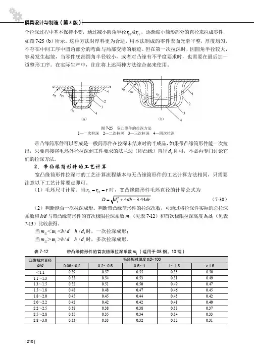 2.带凸缘筒形件的工艺计算[共2页]