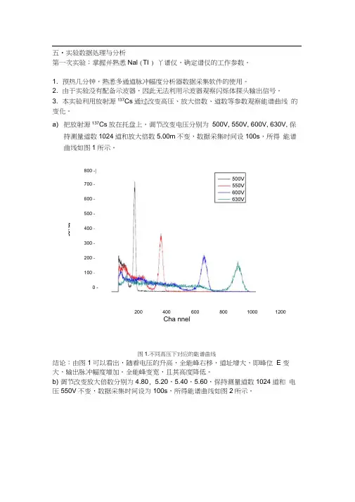 NaI单晶γ能谱的测量