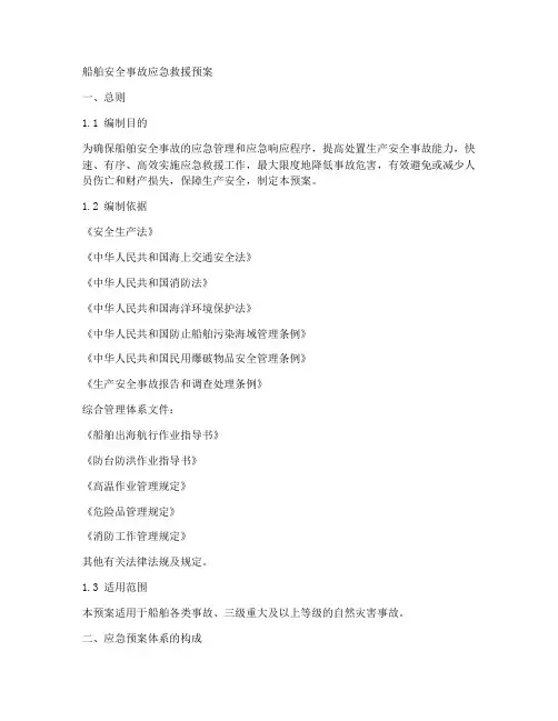 船舶安全事故应急救援预案