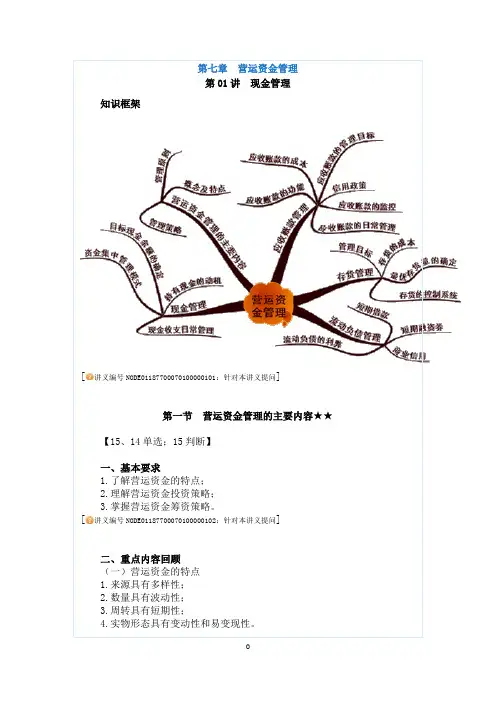 【中级会计职称考试】财务管理习题精讲班讲义(达江主讲)07营运资金管理