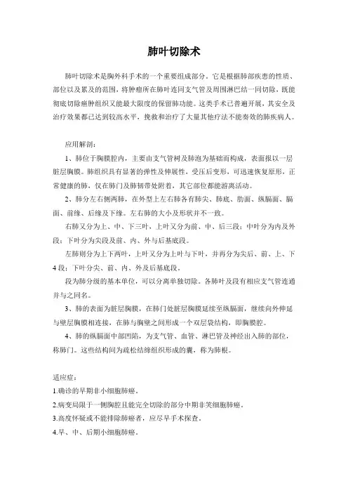 肺叶切除术
