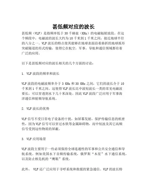 甚低频对应的波长