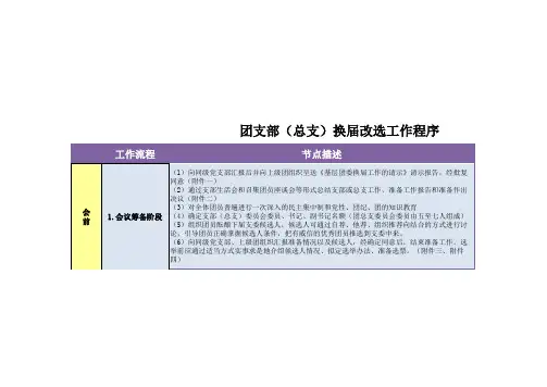 团支部(总支)换届改选工作程序