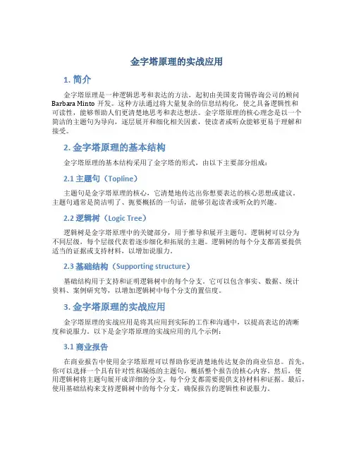 金字塔原理的实战应用
