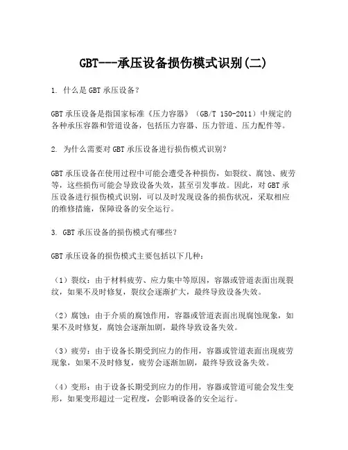 GBT---承压设备损伤模式识别(二)
