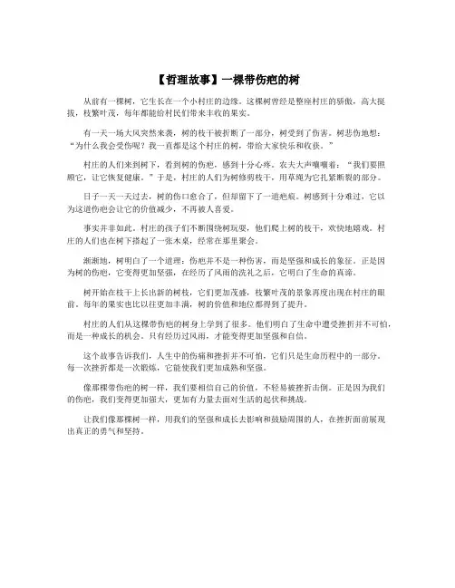 【哲理故事】一棵带伤疤的树