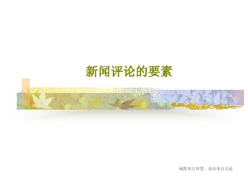 新闻评论的要素PPT共84页