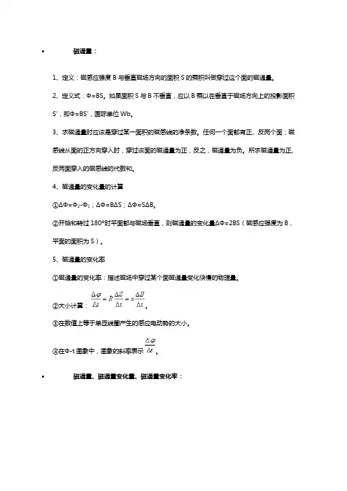 磁通量(知识点)