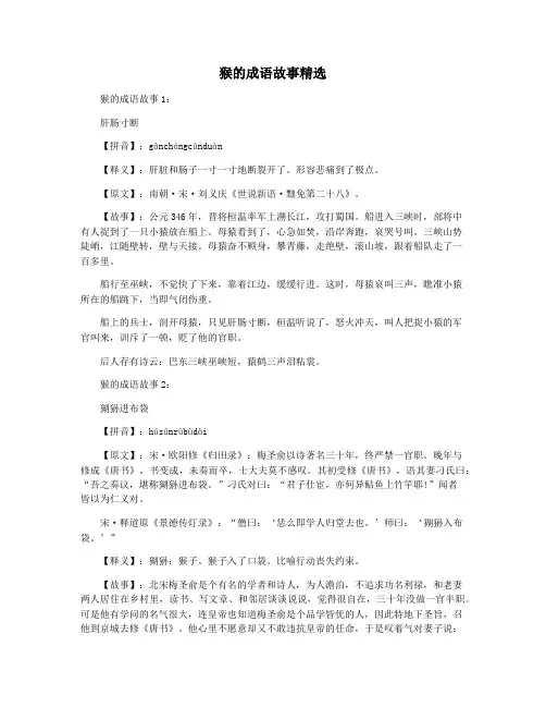 猴的成语故事精选