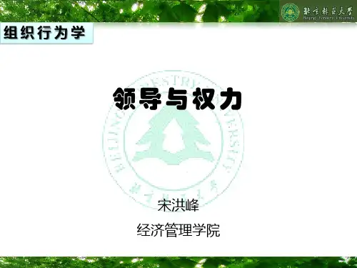 组织行为学10-领导与权力