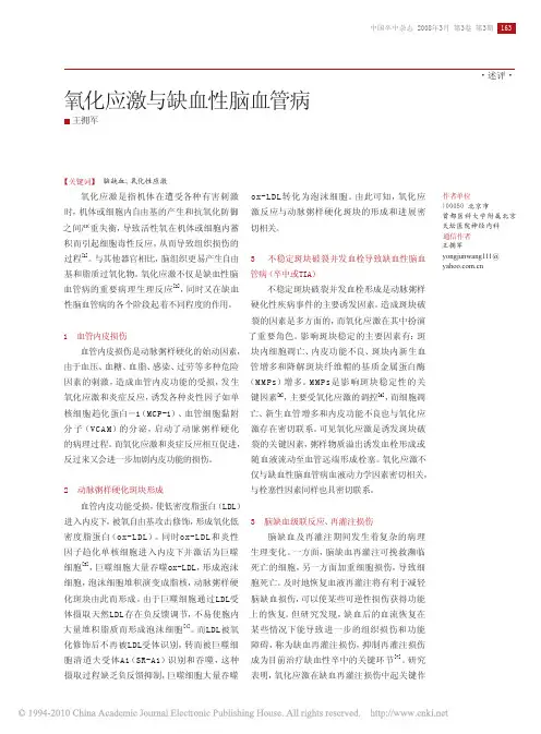 氧化应激与缺血性脑血管病