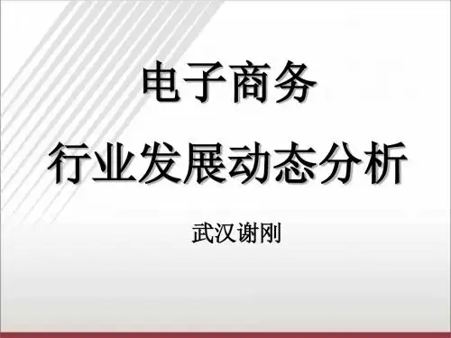 电子商务行业发展动态分析-@武汉谢刚(2014年7月)