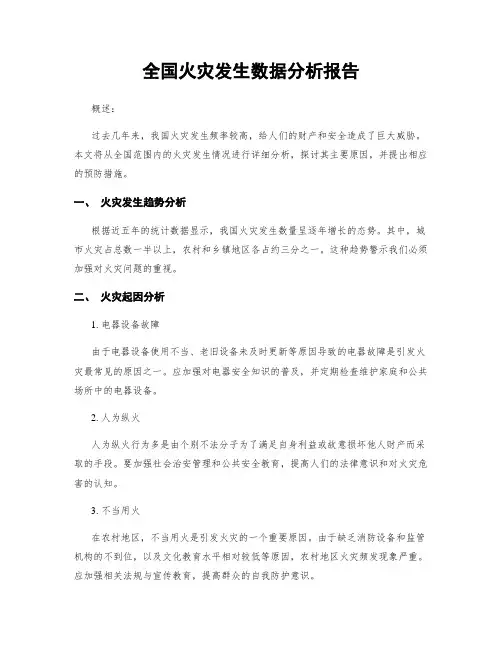 全国火灾发生数据分析报告