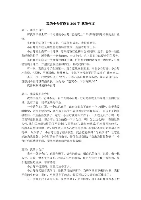 我的小台灯作文300字_状物作文