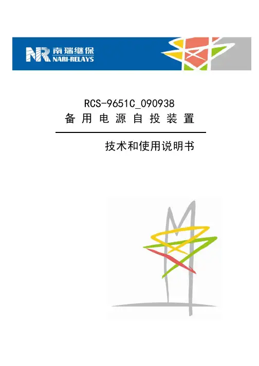 RCS-9651C技术和使用说明书