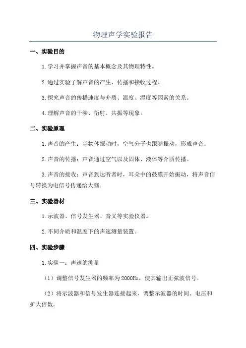 物理声学实验报告