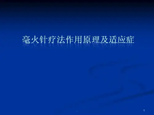毫火针疗法作用原理及适应症